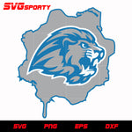 Detroit Lions Map 2 svg, nfl svg, eps, dxf, png, digital file