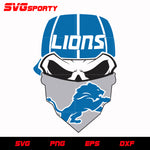 Detroit Lions Skull svg, nfl svg, eps, dxf, png, digital file