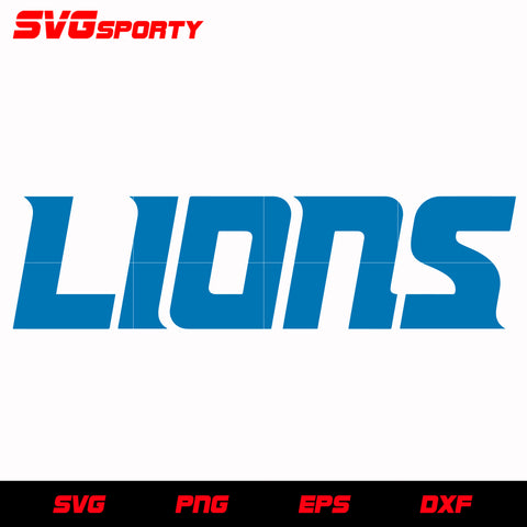 Detroit Lions Text Logo svg, nfl svg, eps, dxf, png, digital file