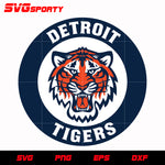 Detroit Tigers Circle Logo 2 svg, mlb svg, eps, dxf, png, digital file for cut