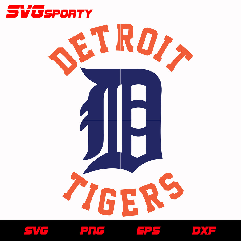 Detroit Tigers Baseball, SVG file, PNG file, EPS file, DXF file