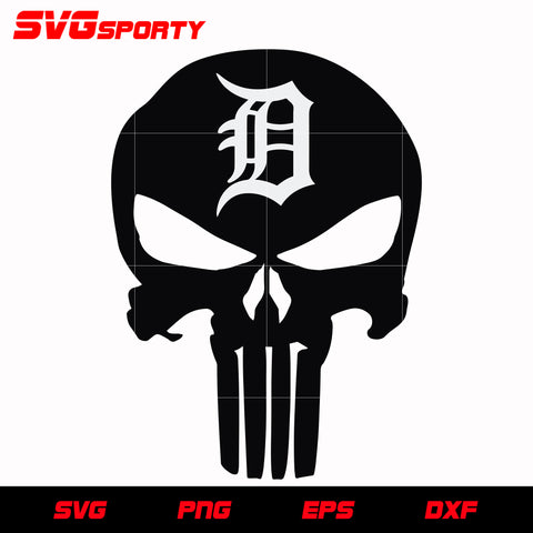 Detroit Tigers Skull svg, mlb svg, eps, dxf, png, digital file for cut