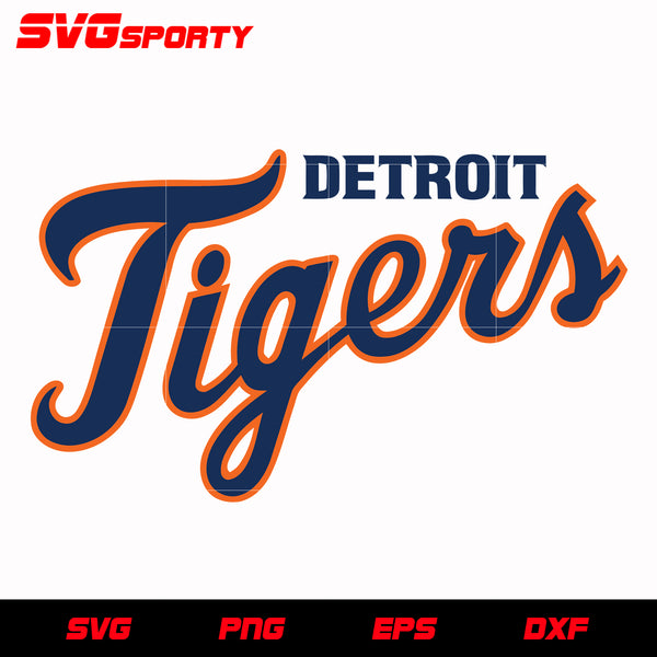 Detroit Tigers Circle Text Logo svg, mlb svg, eps, dxf, png