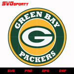 Green Bay Packers Circle Logo svg, nfl svg, eps, dxf, png, digital file