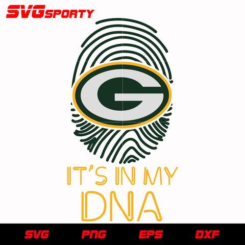Green Bay Packers  In My DNA svg, nfl svg, eps, dxf, png, digital file