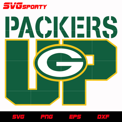 Green Bay Packers Up svg, nfl svg, eps, dxf, png, digital file