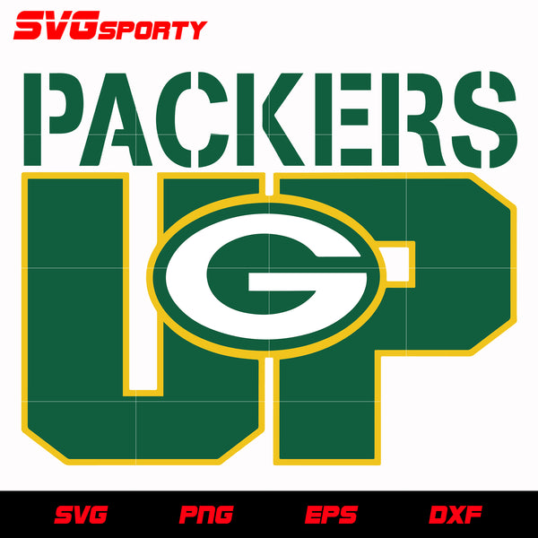 Green Bay Packers Up svg, nfl svg, eps, dxf, png, digital file – SVG Sporty