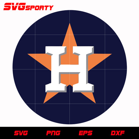 Houston Astros Circle Logo svg, mlb svg, eps, dxf, png, digital file for cut