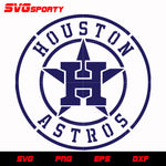 Houston Astros Circle Text Logo svg, mlb svg, eps, dxf, png, digital file for cut