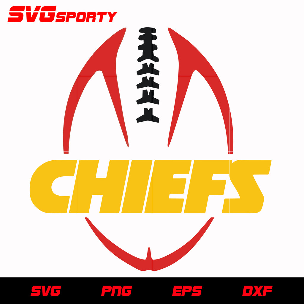 Kansas city Football SVG, Kansas city Chiefs Football logo SVG, Kansas city  Chiefs NFL Super Bowl SVG PNG DXF EPS