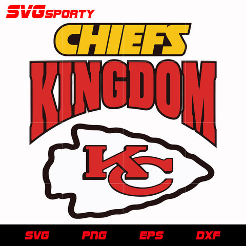 Kansas City Chiefs Kingfom KC svg, nfl svg, eps, dxf, png, digital file