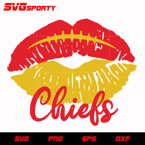 Kansas City Chiefs Lip svg, nfl svg, eps, dxf, png, digital file