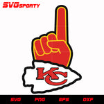Kansas City Chiefs No.1 svg, nfl svg, eps, dxf, png, digital file