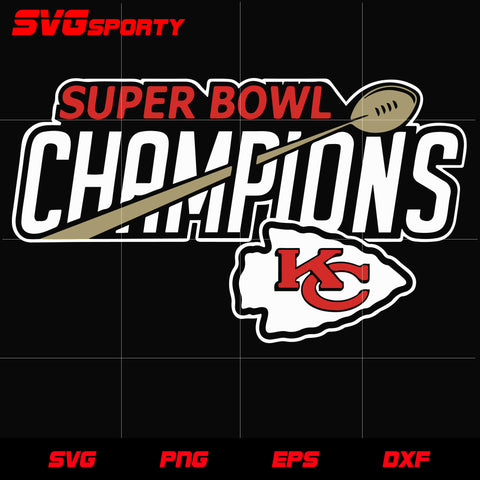 Kansas City Chiefs Super Bowl svg, nfl svg, eps, dxf, png, digital file