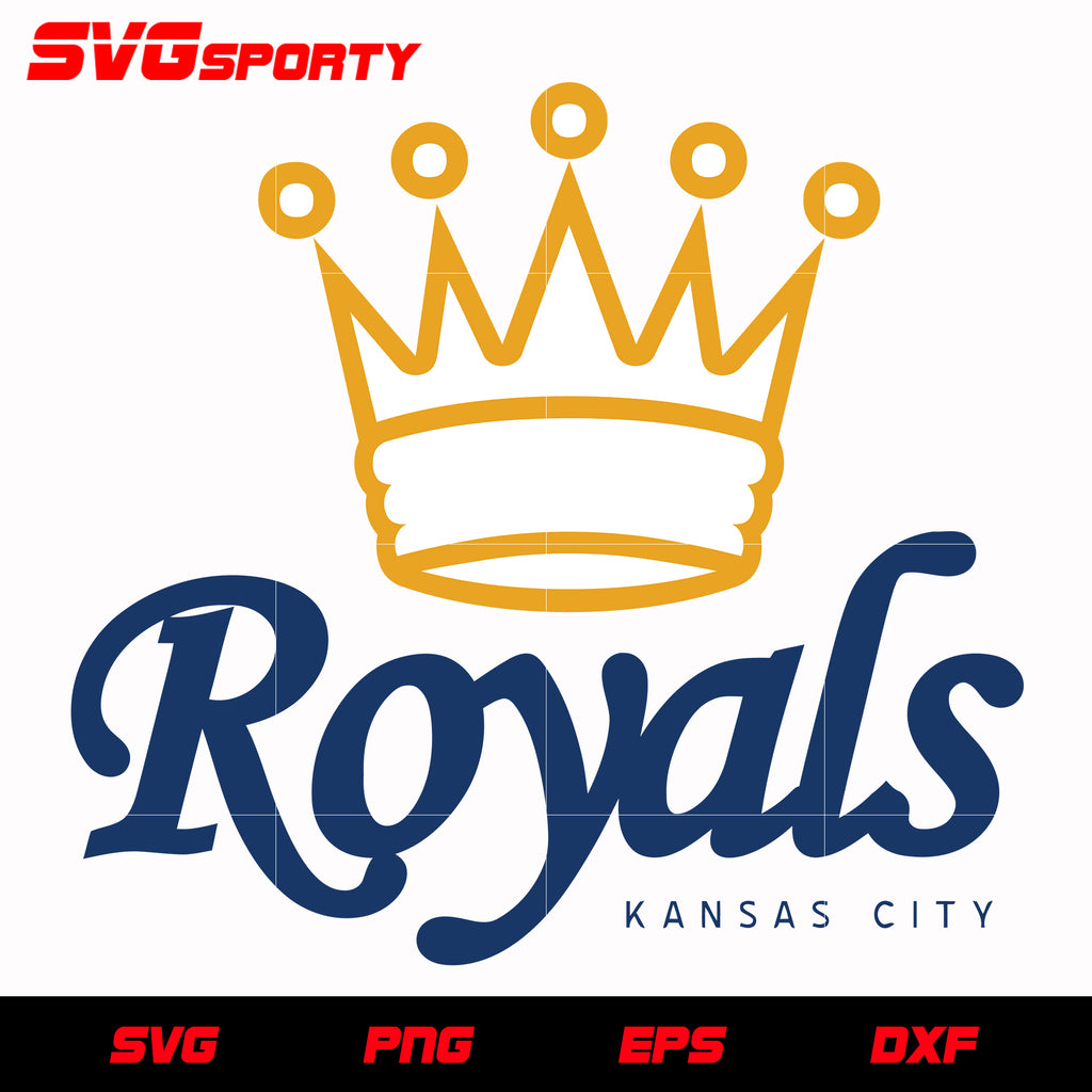 Kansas City Royals logo Digital File (SVG cutting file + pdf+png+dxf)