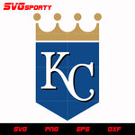 Kansas City Royals KC Logo svg, mlb svg, eps, dxf, png, digital file for cut