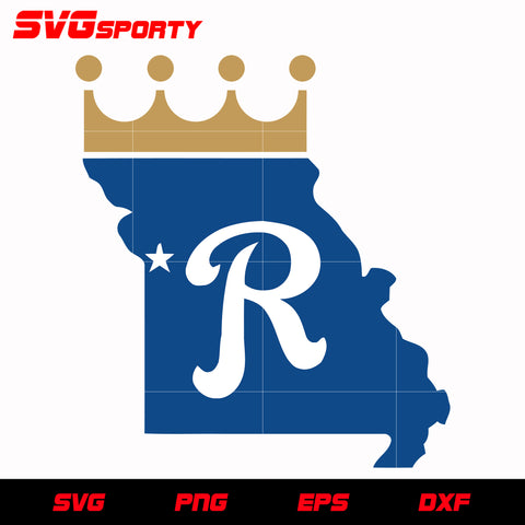 Kansas City Royals Map svg, mlb svg, eps, dxf, png, digital file for cut