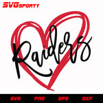 Las Vegas Raiders For Heart svg, nfl svg, eps, dxf, png, digital file