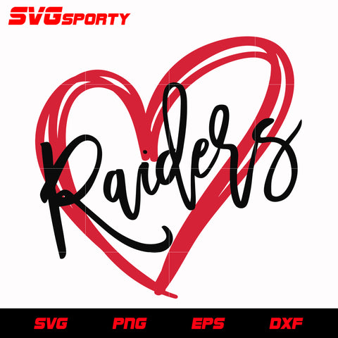 Las Vegas Raiders For Heart svg, nfl svg, eps, dxf, png, digital file