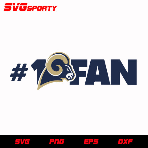 Los Angeles Rams 1st Rams Fan svg, nfl svg, eps, dxf, png, digital file