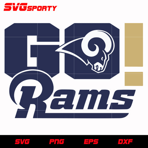 Los Angeles Rams Go svg, nfl svg, eps, dxf, png, digital file