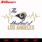 Los Angeles Rams Heartbeat svg, nfl svg, eps, dxf, png, digital file