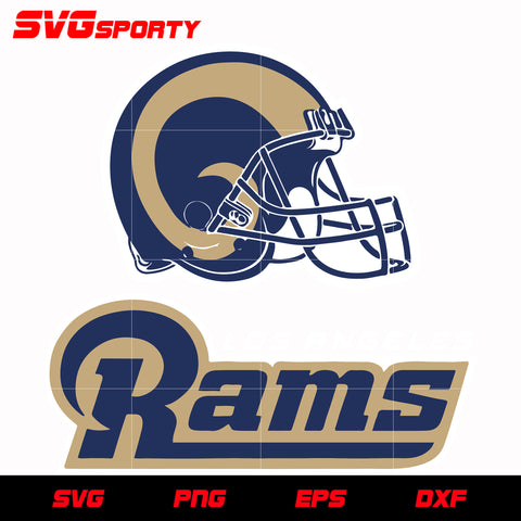 Los Angeles Rams Helmet Logo svg, nfl svg, eps, dxf, png, digital file