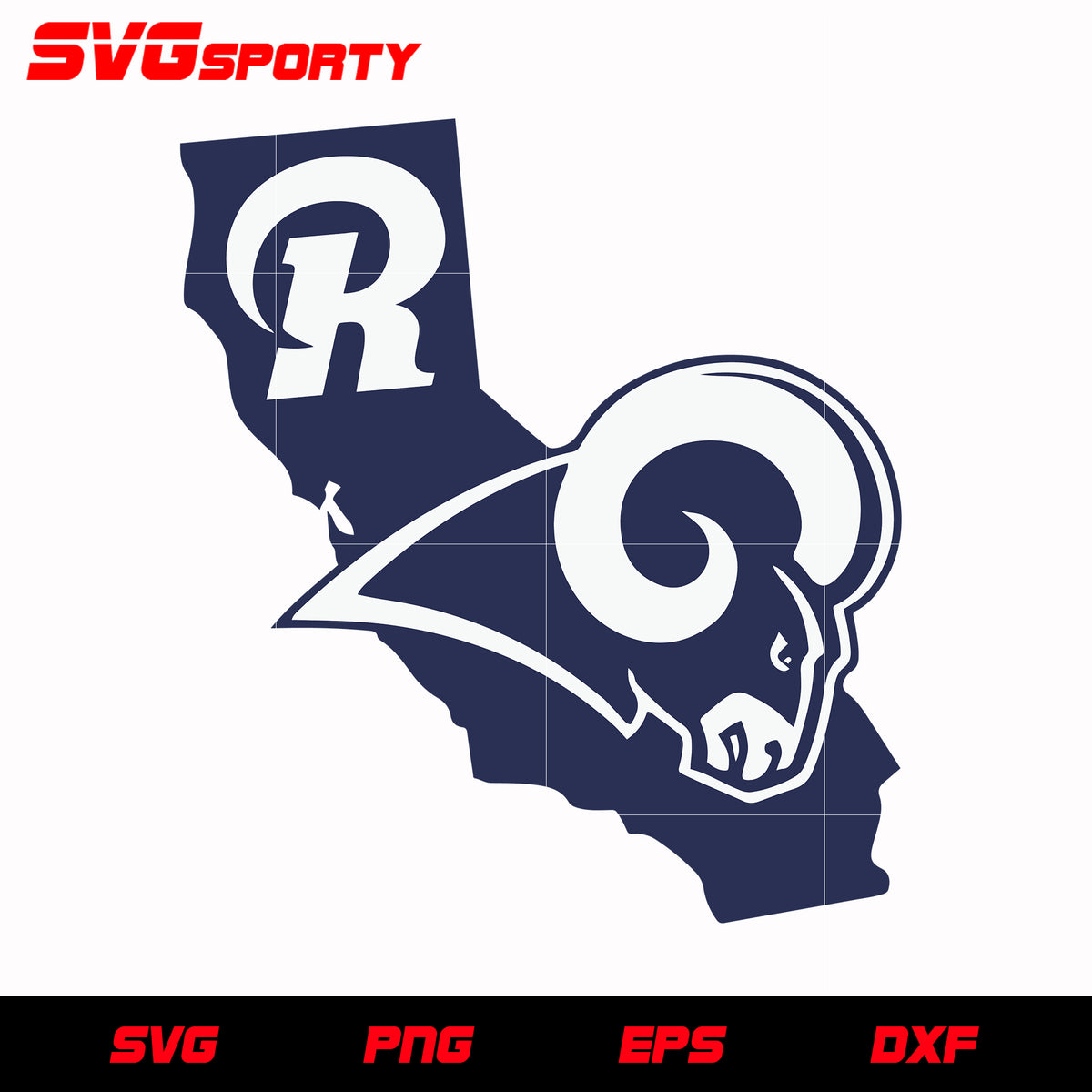 La Rams Bit Map Los Angeles Rams Map 2 svg, nfl svg, eps, dxf, png, digital file – SVG ...