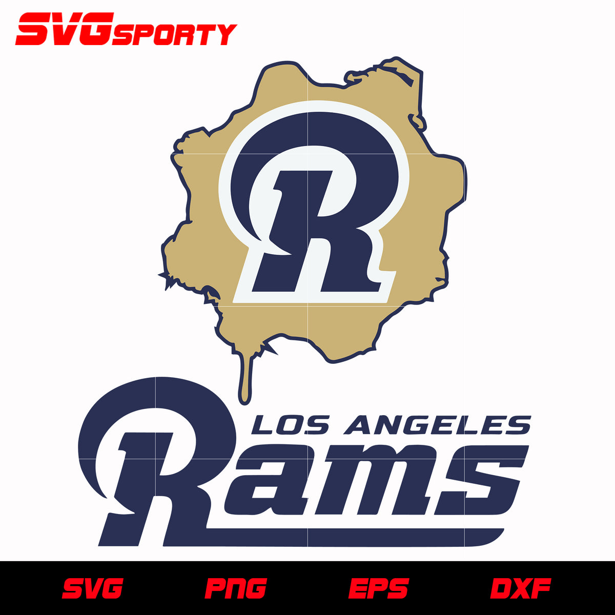 La Rams Bit Map Los Angeles Rams Map svg, nfl svg, eps, dxf, png, digital file – SVG Sporty