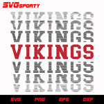 Minnesota Vikings Mirrored Text Logo svg, nfl svg, eps, dxf, png, digital file