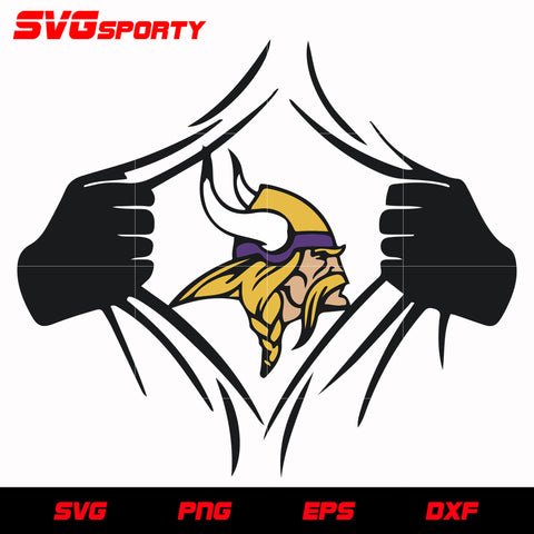 Minnesota Vikings Torn Shirt svg, nfl svg, eps, dxf, png, digital file