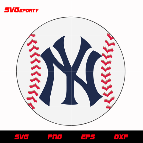 New York Yankees Logo Ball SVG, mlb svg, eps, dxf,  png, digital file