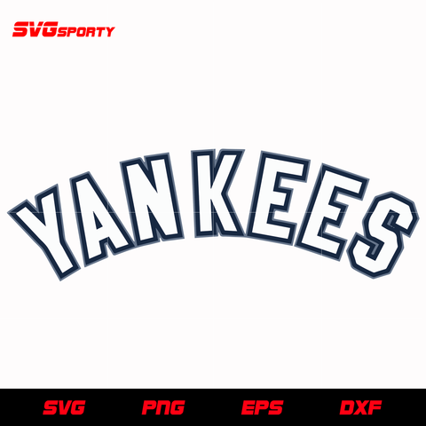 New York Yankees Text Logo SVG,  yankees svg, mlb svg, eps, dxf,  png, digital file