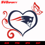 New England Patriots Heart svg, nfl svg, eps, dxf, png, digital file