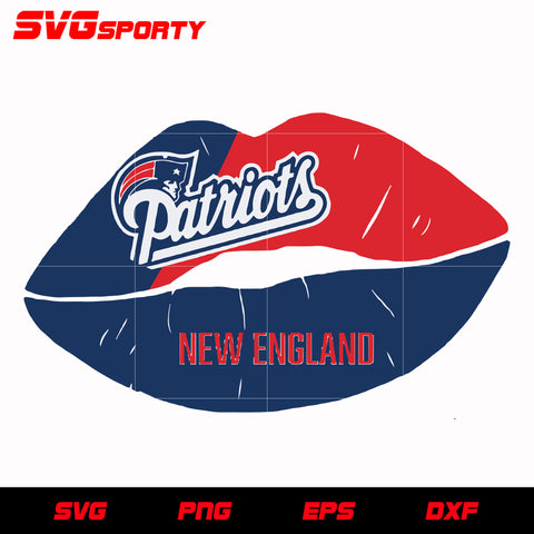 New England Patriots Lip 2 svg, nfl svg, eps, dxf, png, digital file