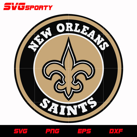 New Orleans Saints Circle Logo svg, nfl svg, eps, dxf, png, digital file