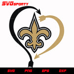New Orleans Saints Heart svg, nfl svg, eps, dxf, png, digital file