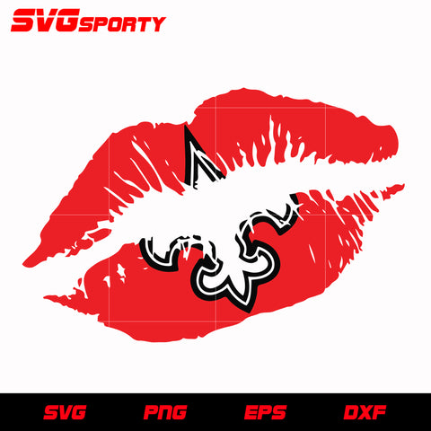 New Orleans Saints Lip 2 svg, nfl svg, eps, dxf, png, digital file