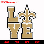 New Orleans Saints Love svg, nfl svg, eps, dxf, png, digital file
