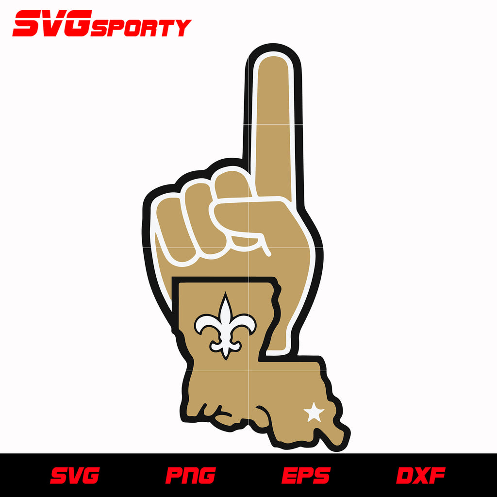 New Orleans Saints No.1 svg, nfl svg, eps, dxf, png, digital file – SVG  Sporty