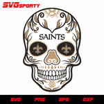 New Orleans Saints Skull svg, nfl svg, eps, dxf, png, digital file
