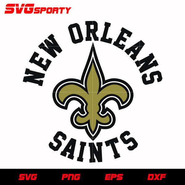 New Orleans Saints Logo and Wordmark SVG - Free Sports Logo Downloads