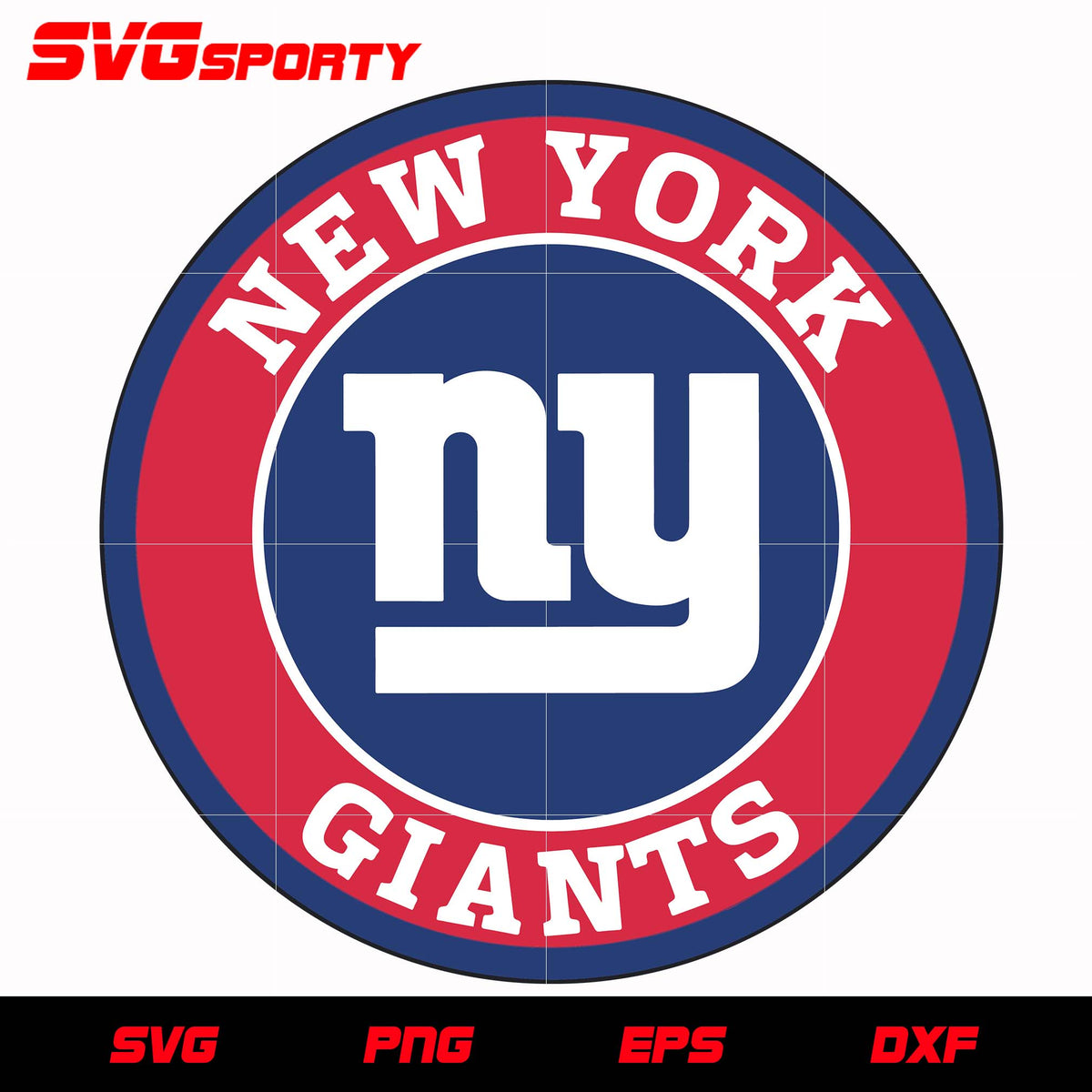 New York Giants Circle Logo Svg, Nfl Svg, Eps, Dxf, Png, Digital File – Svg  Sporty