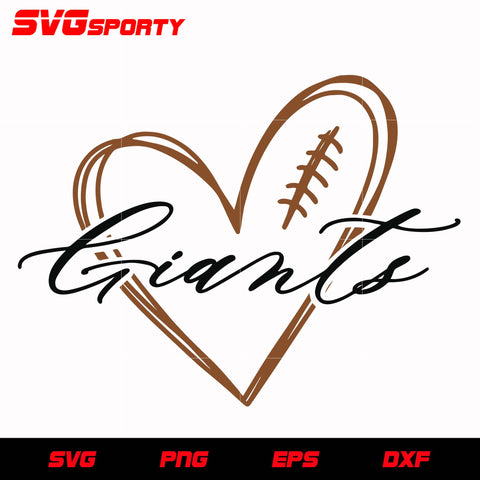 New York Giants Heart svg, nfl svg, eps, dxf, png, digital file