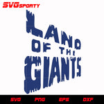 New York Giants Land of The Giants svg, nfl svg, eps, dxf, png, digital file