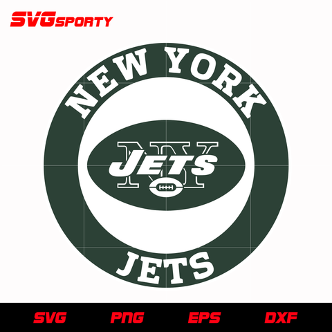New York Jets Circle Logo svg, nfl svg, eps, dxf, png, digital file