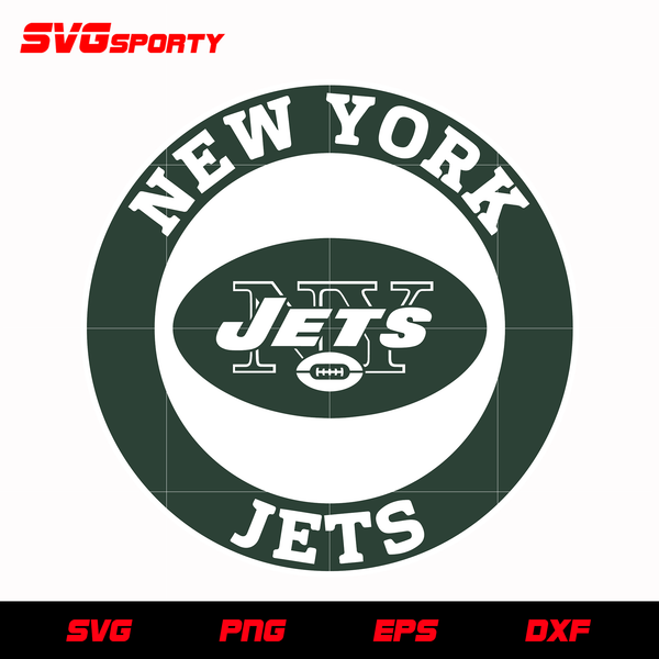 New York Jets Circle Logo svg, nfl svg, eps, dxf, png, digital