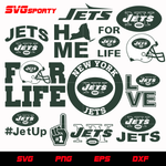 New York Jets Design Bundle svg, nfl svg, eps, dxf, png, digital file