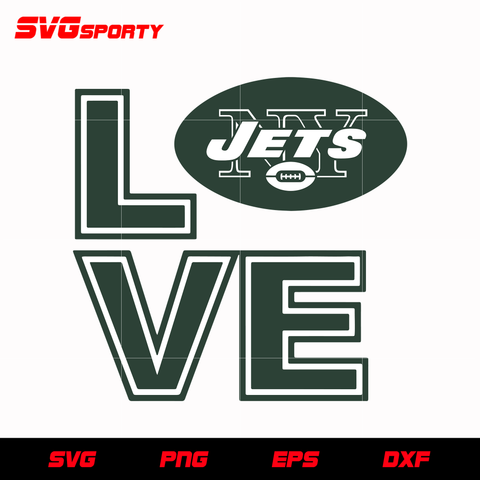 New York Jets Love svg, nfl svg, eps, dxf, png, digital file