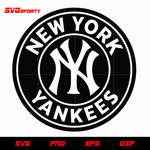 New York Yankees Logo Circle svg, mlb svg, eps, dxf,  png, digital file